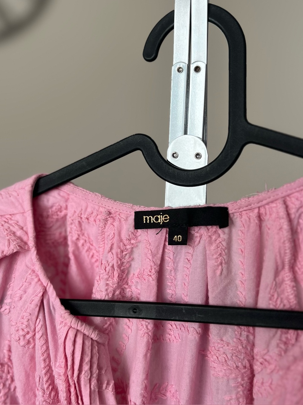 Maje Light Pink Ruffled Mini Dress - Picture 3 of 13